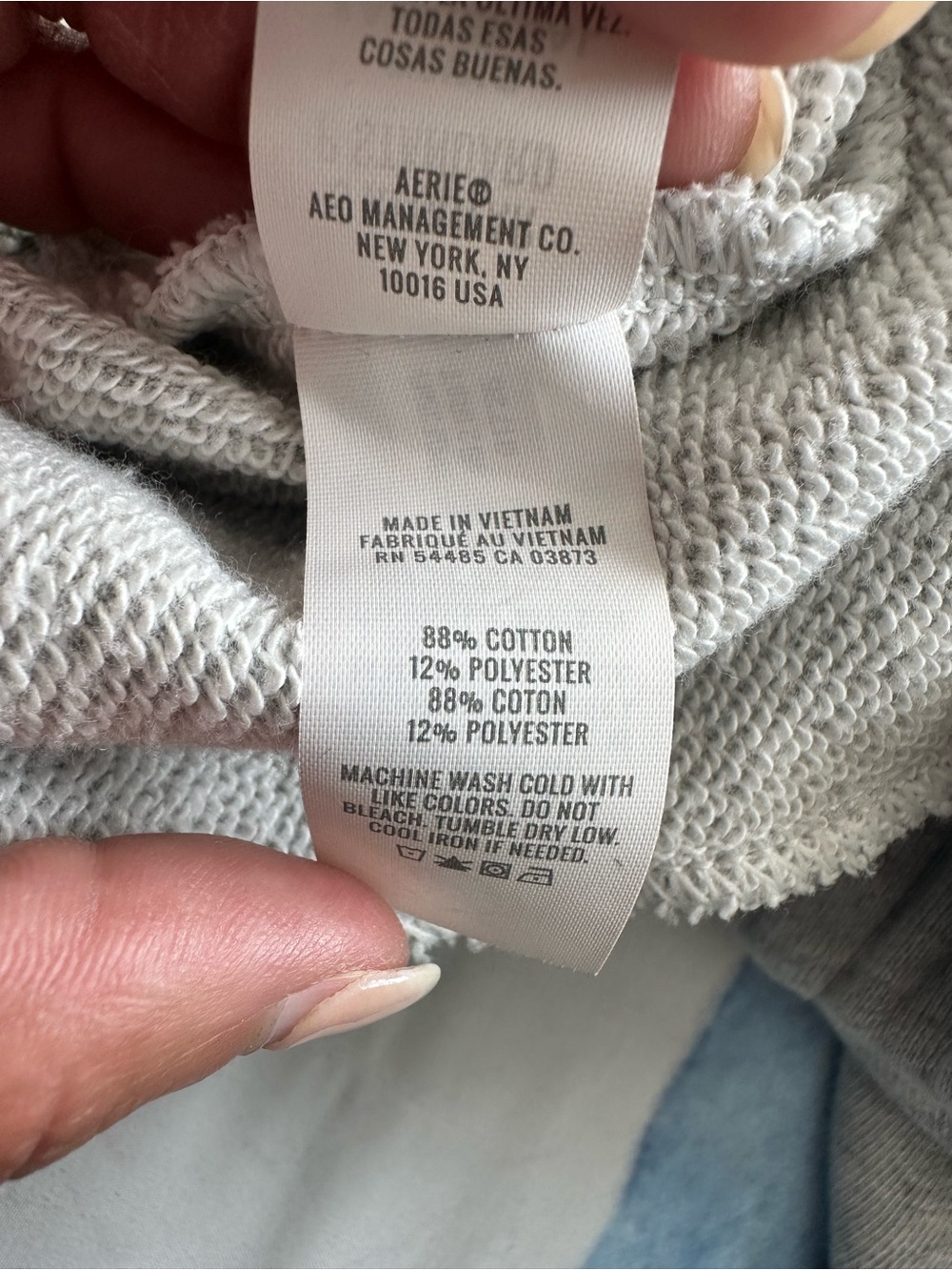 aerie Heather Light Gray Wide-Leg Lounge Pants S - Picture 7 of 7